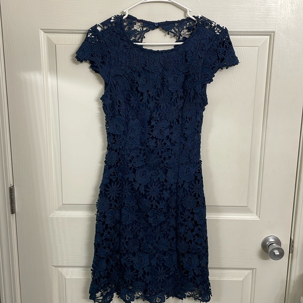 SOLD Lulus navy lace dress